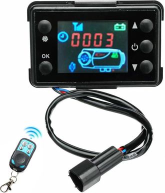 OEM Controlador Para Calentador Di&eacute;sel, Accesorios Para Calentador Di&eacute;sel, Controlador Led De 3,9 X 2,6 X 0,6 Pulgadas Con Control Remoto, Para 12 V/24 V