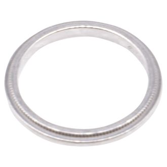 Tiffany & Co. Tiffany Together Milgrain Band Ring in Silver Platinum