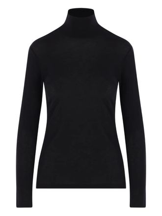 Yohji Yamamoto turtleneck top - women - Cotton - 2 - Black