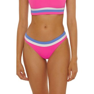BECCA by Rebecca Virtue Coast Line Hipster Bikini Bottoms in Rose Berry at Nordstrom, Size Medium