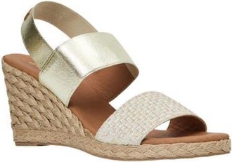 Andr&eacute; Assous Allison Slingback Espadrille Platform Wedge Sandal in Platino Multi at Nordstrom, Size 5