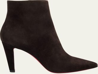 Christian Louboutin Vibella Suede Red Sole Booties