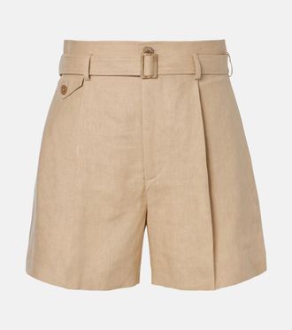 Ralph Lauren Collection Shorts in lino con cintura