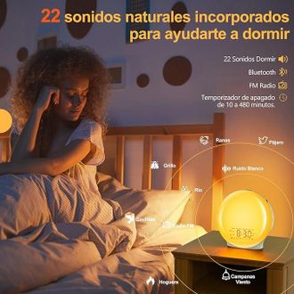 OEM Despertador Con Luz Bluetooth, Simulaci&oacute;n De Amanecer/atardecer, Radio Fm Para Siestas, Despertador Infantil