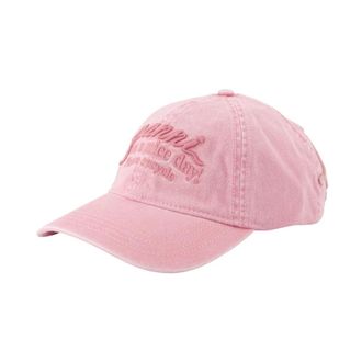 Ganni Washed Cotton Cap - Dames - Petten - Roze - ONE Size - Katoen - Accessoires