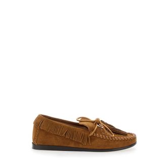Isabel Marant Schoenen, Dames, Bruin, 41 EU, Su&egrave;de, Bruine Su&egrave;de Loafers met Franje