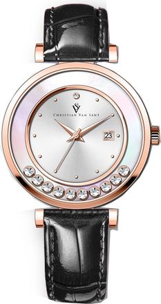Christian Van Sant Womens Bria Silver Dial Watch