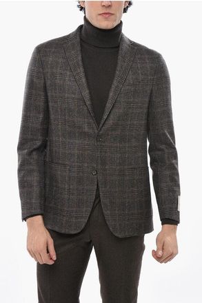Corneliani CC COLLECTION District Check RIGHT Virgin Wool Blazer size 50