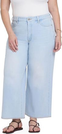 NYDJ Brodi High Waist Crochet Trim Jeans in Sky Valley at Nordstrom, Size 16W