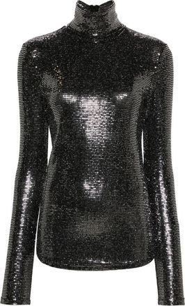 Isabel Marant Joyela sequined top - women - Fabric - 38 - Black