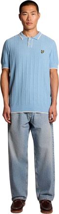 Lyle & Scott Polohemd van piqu&eacute; voor heren (Krijtblauw)