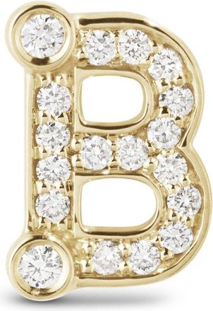 Sophie Bille Brahe 18K Yellow Gold Petite B Diamond Single Stud Earring - Womens - Diamond/18kt Yellow Gold