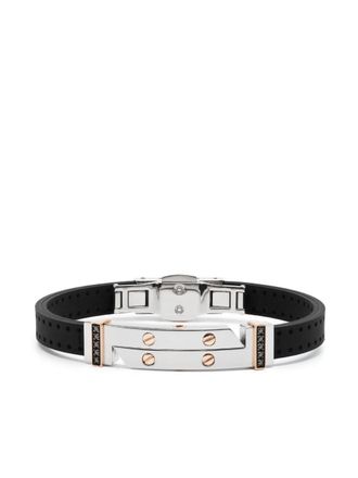 Baraka Bracciale con logo inciso - Nero