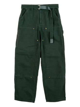 sacai xCarhartt WIP belted trousers - Green
