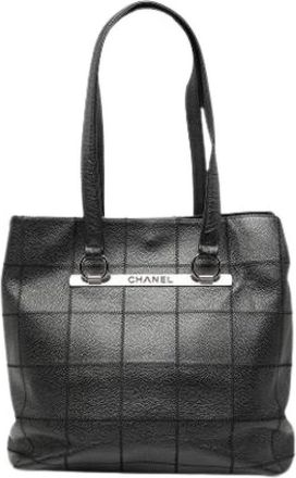 Chanel Pre-owned Quilted Caviar Leather Tote - Dames - Vintage Shopper - Zwart - ONE Size - Leer - Vintage