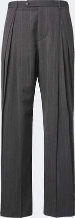 Valentino Garavani Striped wool and silk wide-leg pants