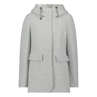 AMBER & JUNE Dames, Mantels, Grijs, Maat: M Flanel