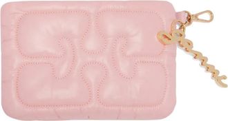 Ganni Portafoglio con ciondolo logo - Rosa