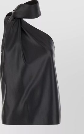 Stella McCartney leather one-shoulder top