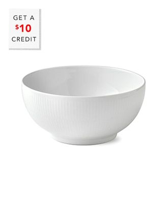 ROYAL COPENHAGEN White Fluted Bowlwith $10 Credit