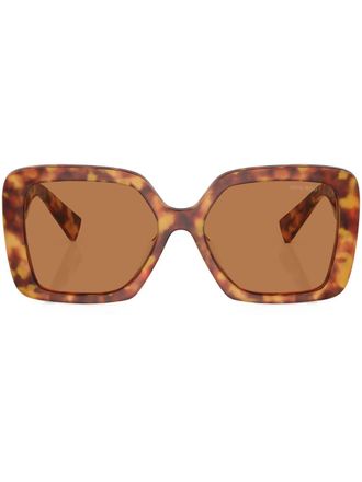 Miu Miu Eyewear Zonnebril met vierkant montuur - Groen