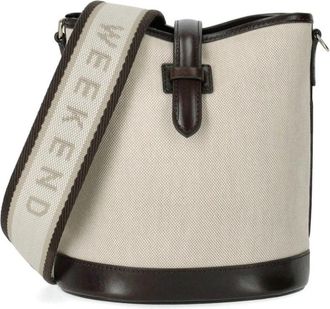 Max Mara Vasaio Bucket Bag - Dames - Schoudertassen - Beige - ONE Size - Katoen - Tassen