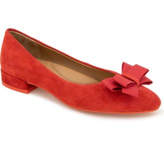 Gentle Souls Abigail Bow Pump in Red Suede at Nordstrom Rack, Size 9.5