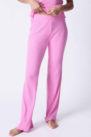PJ Salvage Live In Color Pajama Pant In Pink Rose
