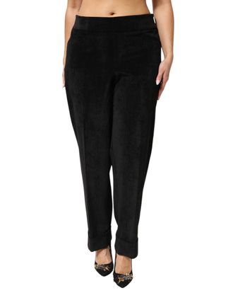 Bencivenga Womens Corduroy Relaxed Fit Pants - Black Cotton - Size EU 52 (Womens)