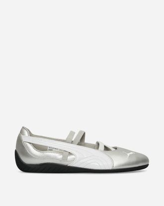 Puma Women s Speedcat Ballet Metallic Shoes Silver / White