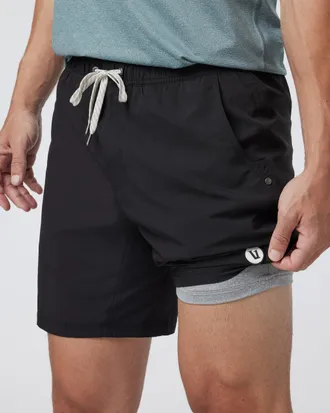 Vuori Clothing Kore Shorts Lined 7 | Black Tonal | XS, Size Extra Small