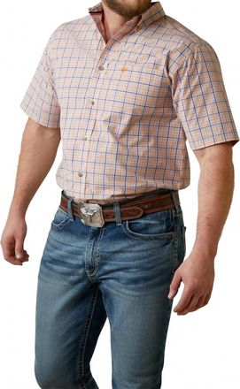 Ariat Pro Macklin Classic Short Sleeve Shirt In Ochre