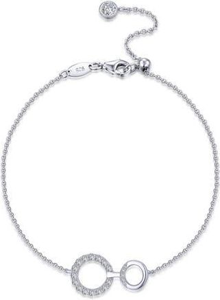 Lafonn Interlocking Circles Pendant Bracelet in Silver/White at Nordstrom Rack, Size 7.5