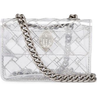 Kurt Geiger Micro Kensington Vinyl Crossbody Bag in Clear/silver at Nordstrom