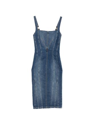 Elisabetta Franchi denim katoenen jurk