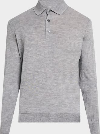 Ermenegildo Zegna Men & apos;s Cashmere-Silk Polo Shirt