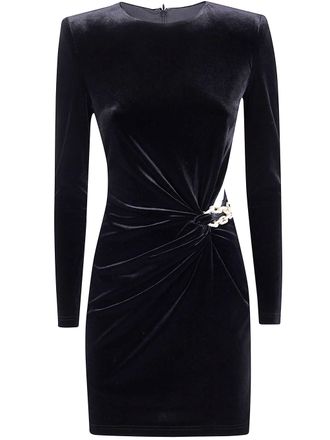 Self Portrait Velvet Embellished Mini Dress