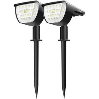 OEM Juego De 2 Potentes Luces Solares Para Exteriores, Con Clasificaci&oacute;n De Impermeabilidad Ip65, Para Decoraci&oacute;n De Jard&iacute;n (luz Blanca Fr&iacute;a)
