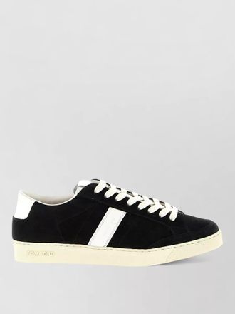 Tom Ford blake sneakers suede upper contrast stripe rubber sole