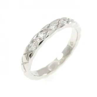 Chanel Silver Platinum 950 Band Ring (Pre-Owned)