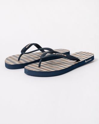 Aquascutum Mens 11 Flip-Flops in Dark_Navy - Dark Navy - Size UK 11