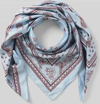 Jake*s Casual Tuch mit Allover-Paisley-Print in Bleu, Gr&ouml;&szlig;e 1