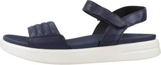 Geox D Xand 2S - Dames - Sandalen - Blauw - 38 EU - Leer - Schoenen