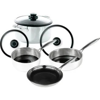 Frieling Black Cube Hybrid Quick Release 7 Piece Cookware Set in Silver at Nordstrom