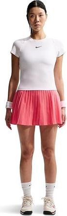 Nike Victory Dri-FIT High-Waisted Pleated Tennis Skirt Womens Workout Sea Coral/White : XL (US 16-18), Elastane/Polyester