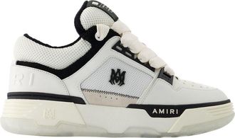 Amiri Mens Ma-1 Sneakers - Amiri Leather White-Black Calfskin Shoes