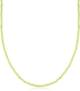 Ross-Simons Peridot Bead Necklace With 18kt Gold Over Sterling