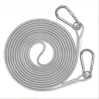 No Brand Tendedero De Acero Inoxidable - Cable De Acero Resistente A Ca&iacute;das - Blanco - 3 Metros