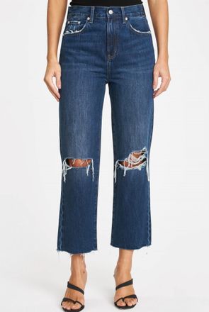 Pistola Denim Cassie Super High Rise Straight Crop Jeans In Motive