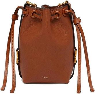 Chlo&eacute; Bolso Cubo de Piel de Ternera - Bags - Mujer - Marr&oacute;n - ONE SIZE